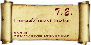 Trencsánszki Eszter névjegykártya