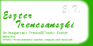 eszter trencsanszki business card